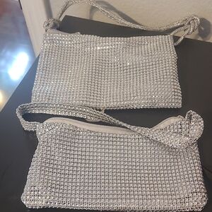 Two Cute Silver Mesh  Bags